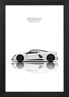 Hennesey Venom F5 gerahmtes Wandbild Poster Leinwanddruck Bild