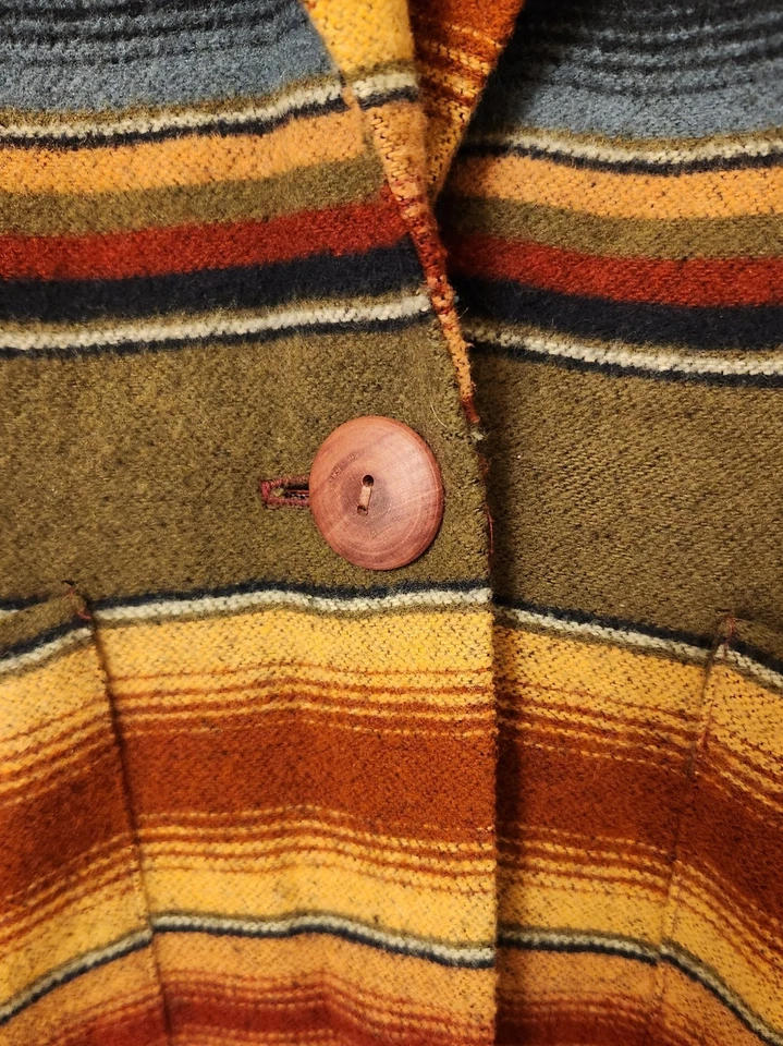 Chaqueta Blazer Manta Mezcla Lana Southwestern Damas S Multicolor De Gran Tamaño Foto 4 de 4