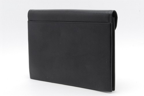 Yves Saint Laurent Clutch Second Bag YSL Black Leather - Picture 4 of 16
