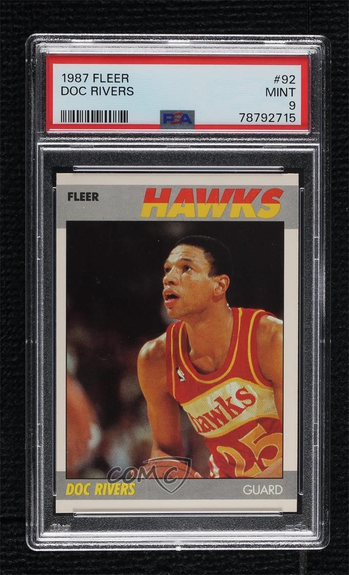 1987-88 Fleer Doc Rivers #92 PSA 9 MINT v9t