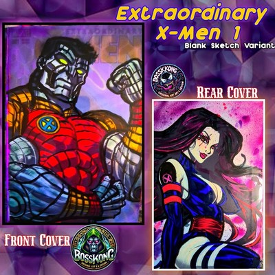 Extraordinary X-Men 1 BossKong Original Double Cover Colossus/Psylocke 