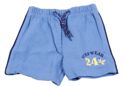 Carter's Infant Boy's 12-18 Months Blue Sweat Shorts Drawstring Elastic Waist