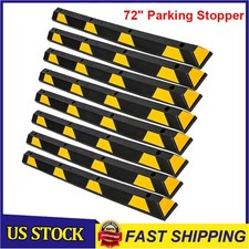 1-8Pack 72" Rubber Parking Stopper for Garage,Heavy Duty Car Curb Wheel Stops