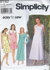 SIMPLICITY 8182 1990’s Flared Yoked Dress Sewing Pattern. Size 10-12-14.
