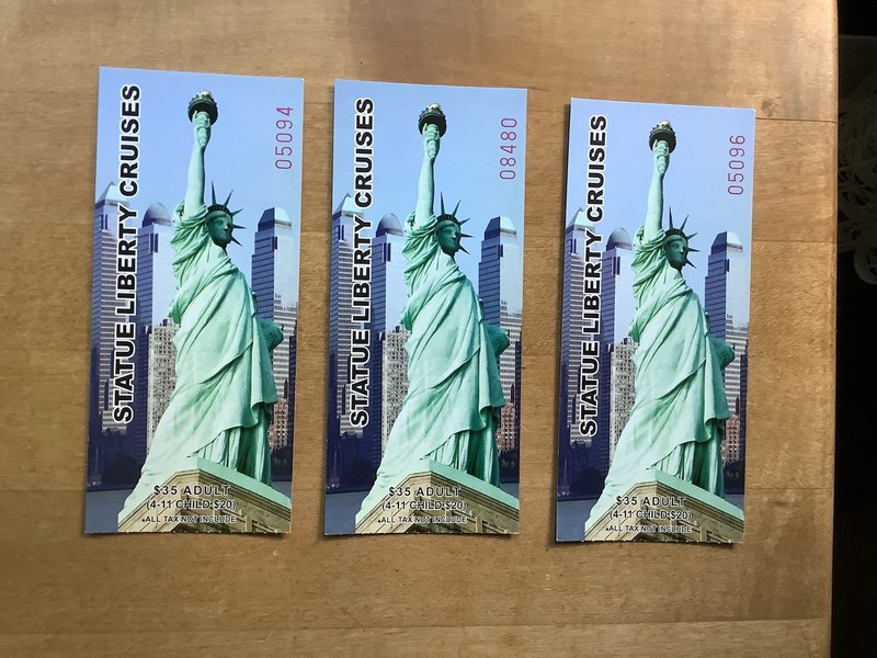 3 - Souvenir Statue Of Liberty Cruise Tickets to the Statue of Liberty