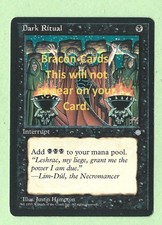 (331D) CCG MTG "ICE AGE" Card Common Dark Ritual