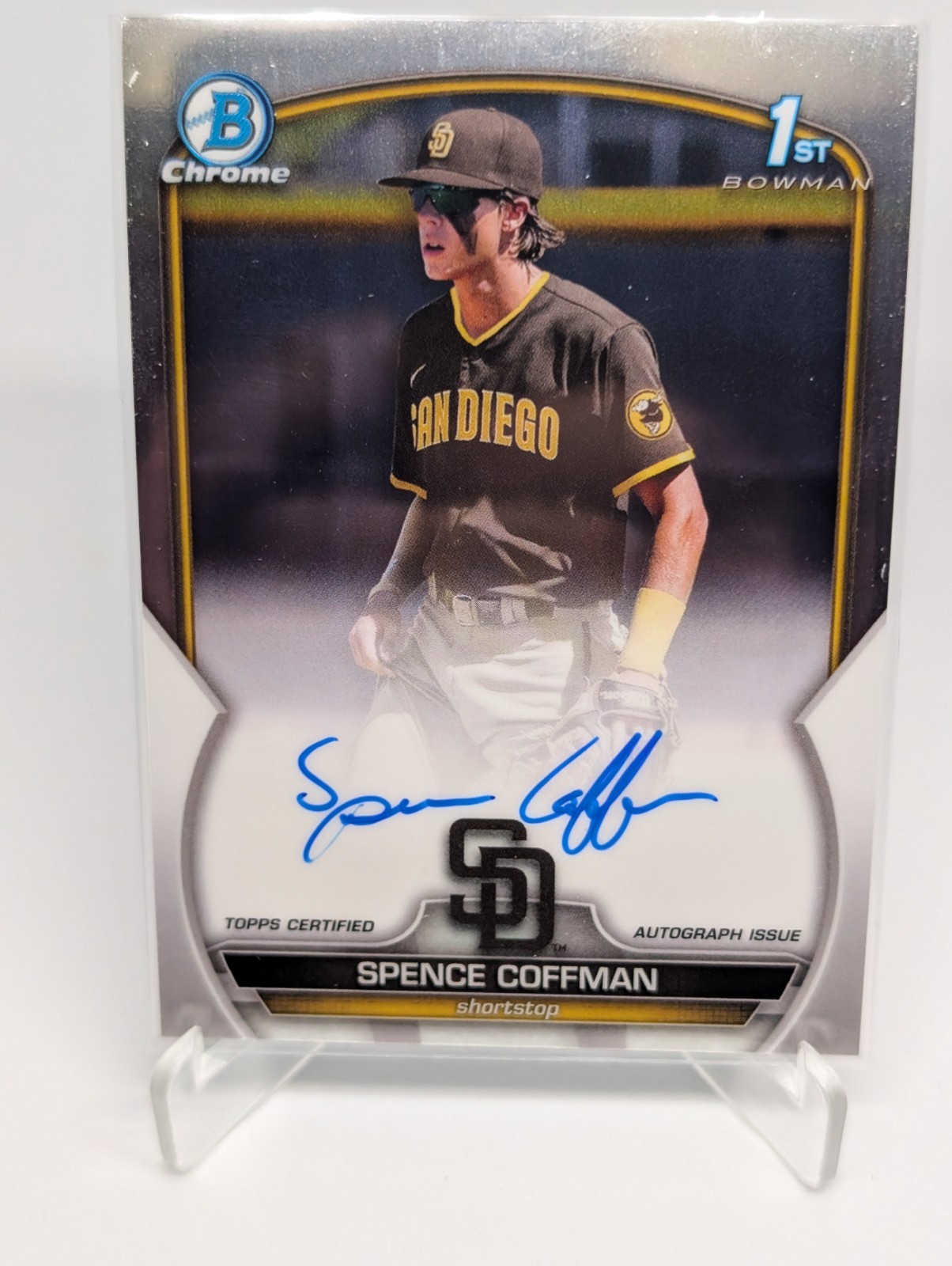 2023 Bowman Chrome Prospect Autograph - Spence Coffman - Padres 1st Auto!