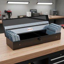 Empty Steel Drill Bit Index Case for 115 Pieces with Corrosion-Resistant Finish