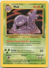 Muk 28/62 Fossil Pokemon Card LP