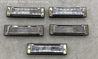 (5) Silver Creek Multi-Key Harmonicas W/ Carry Case — photo 3
