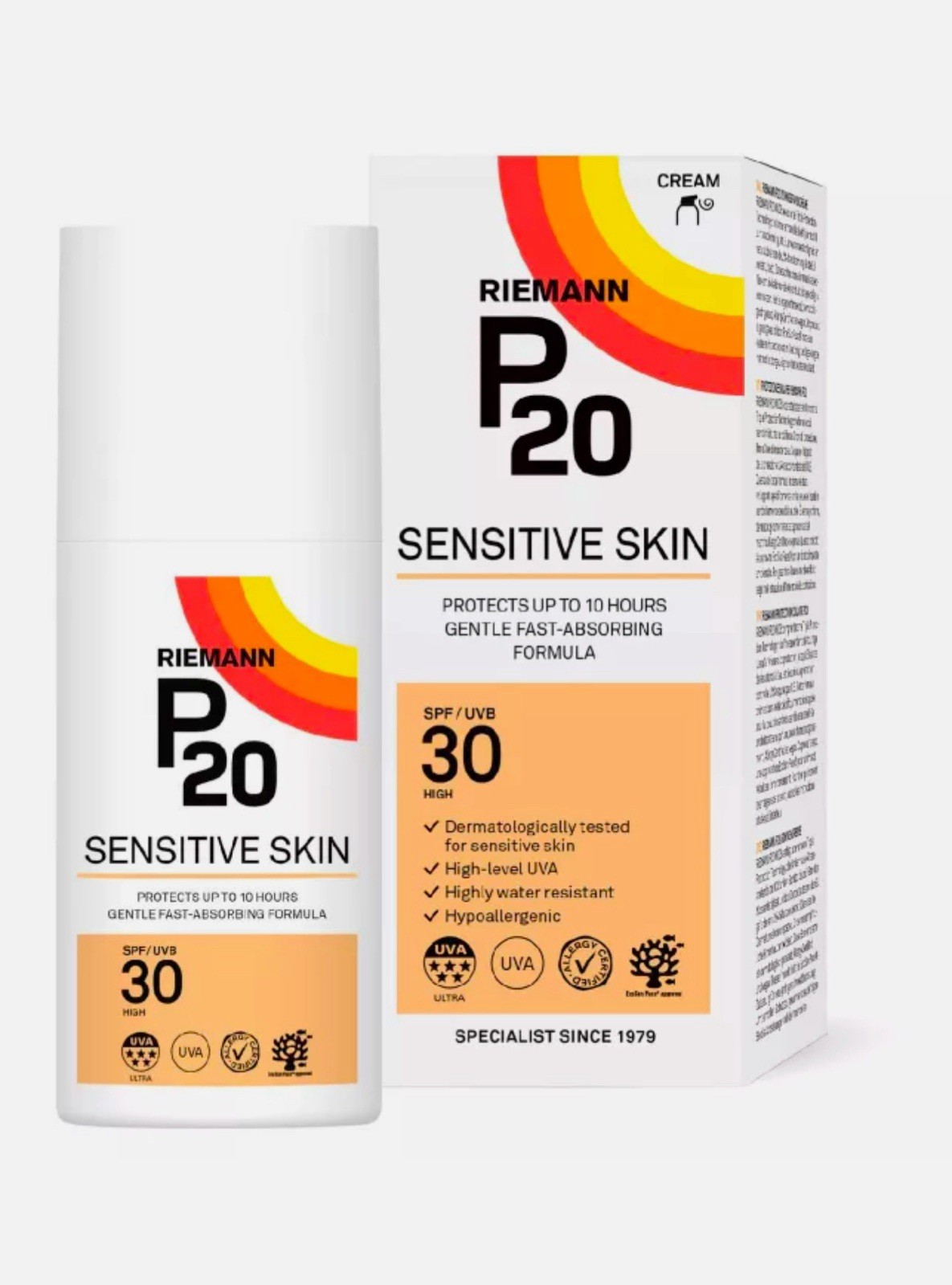 Riemann P20 SENSITIVE SKIN Sunscreen Cream, SPF30, 200ml (BNIB)