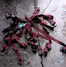 1967 Mopar Red Seat Belts 2945218 Chrysler 2 Retractors
