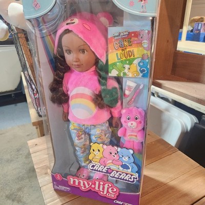 18'' My Life As Care Bears Slumber Party Posable Doll AA Brown Hair Eyes New