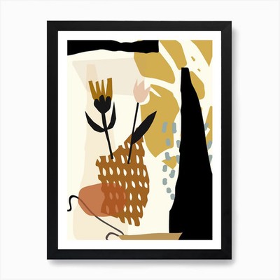 Abstraktes Gemälde 1 Kunstdruck gerahmt Wandbild Poster Leinwanddruck Bild