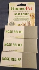 3x HomeoPet Nose Relief Natural Relief DOGS CATS Pets 15 ML