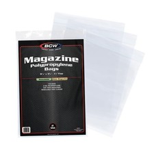 BCW Thick Resealable Magazine Bags - 1 Pack of 100  Acid-Free, Clear