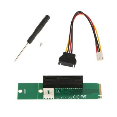 NGFF M2 M.2 Auf PCI-E PCI Express 4x 1x Slot Card Adapter Mit SATA Kabel