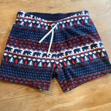 Chubbies Lounge Shorts Gray Bear Winter Fleece Cotton 5.5  Men Sz Small