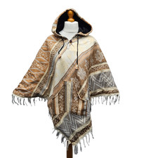 Unisex Poncho Winter Fleece Lined Warm Cape Shawl Wrap Mexican One Size S M L XL