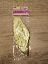 Vtg Premier Porcelain Collection Gold Puffy Angel Wings Christmas Craft 7 inch