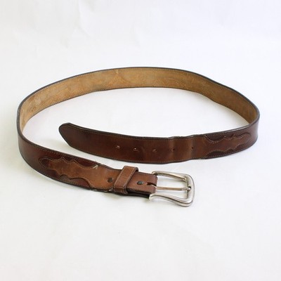 Justin Top Grain Cowhide Brown Leather Belt Western Style 166BD