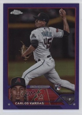 2023 Topps Chrome Update Purple Refractor 29/250 Carlos Vargas Rookie RC 1ur1