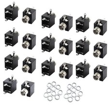 Xiaoyztan 3 Pins Female 3.5mm Mono TS Jacks Plug Socket Connectors,Mount Fema...