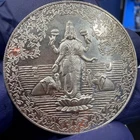 999 Silver Goddess Lakshmi Coin 15g Indian Religious Medallion R03
