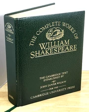 The Complete Works of William Shakespeare-Cambridge Text-John Wilson 1981 Faux L