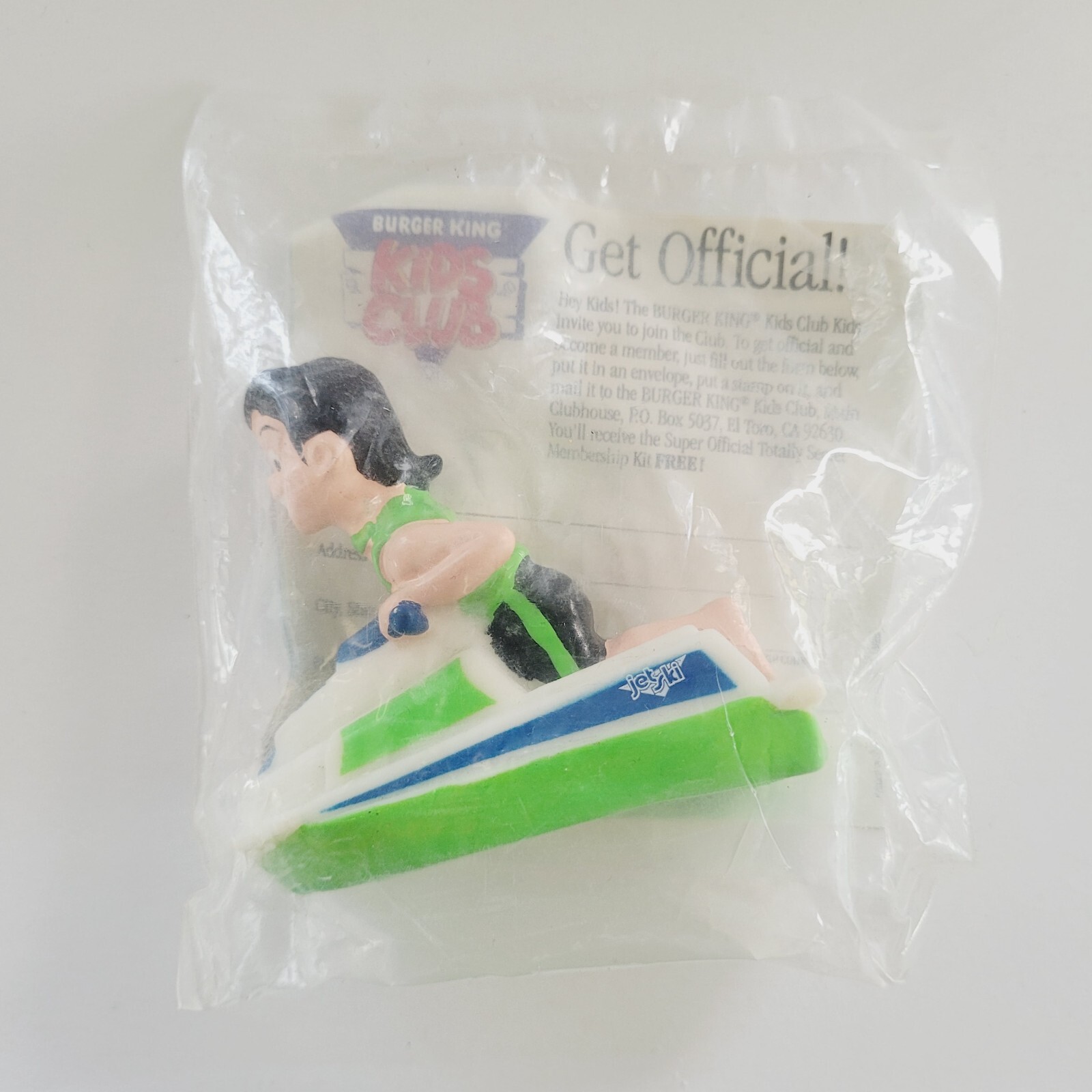 1990 Burger King Kids Club Water Mates Jet Ski Toy Meal