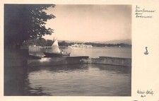 L186 Germany 1936 In Kressbronn am Bodensee Boat Steamboat vintage postcard