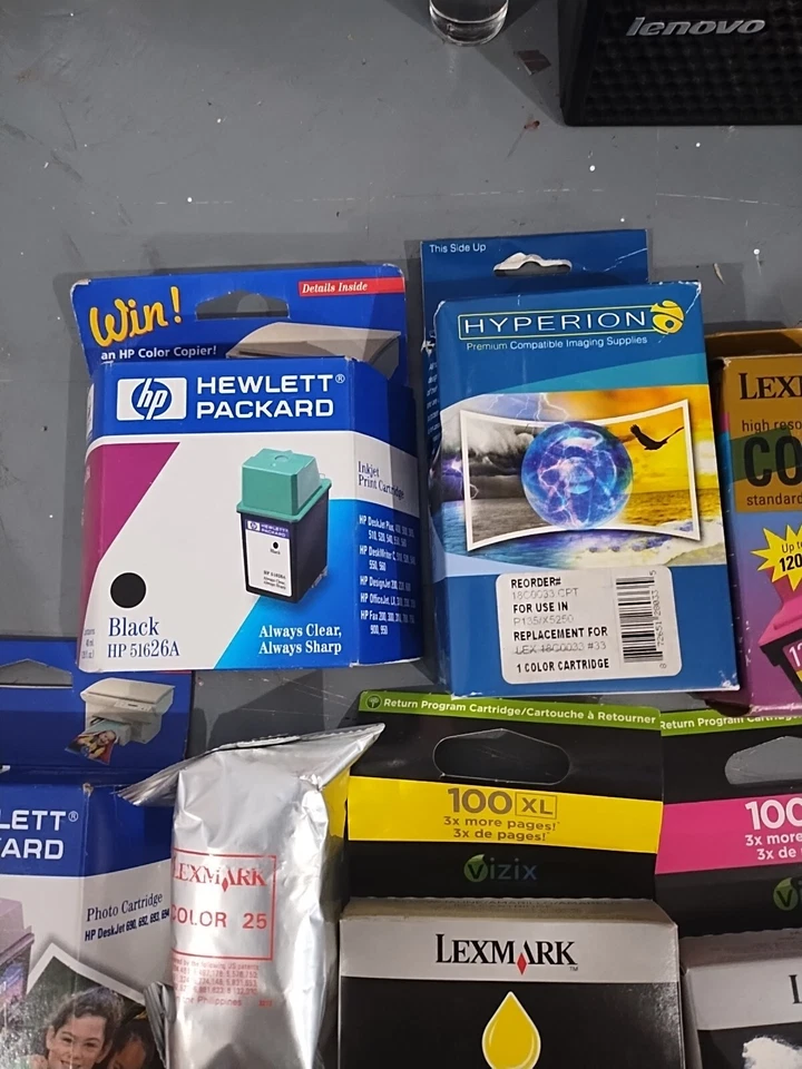 Lot 18* Lexmar HP Others  New Black Color Ink Cartridges Lot NOS XL Photo  - Image 2 of 4