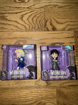2x Jada METALFIGS Diecast Wednesday Adams Enid Sinclair New