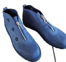 RICOSTA blue patent leather ankle boots sz 40 EU/9 US