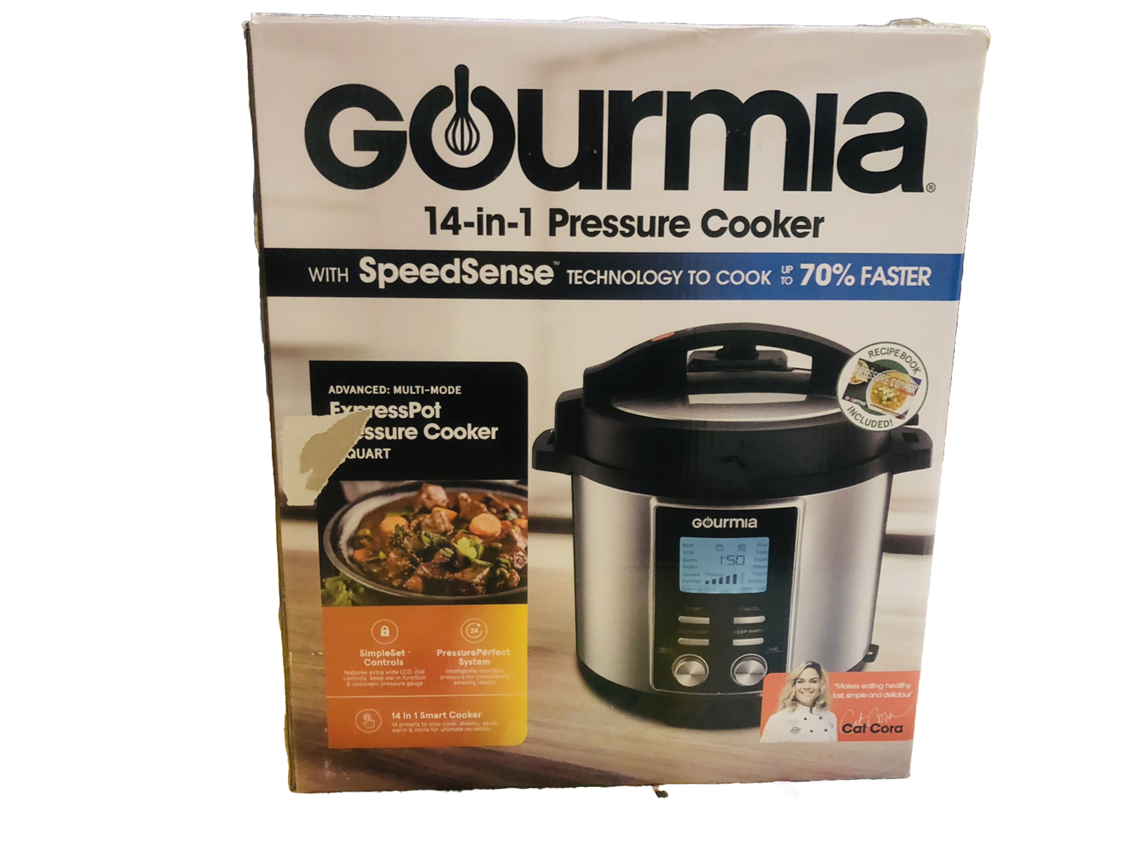 Gourmia 8-Quart Pressure Cooker Auto Release new