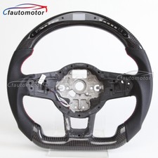 Real Carbon Fiber Led Steering Wheel Fit Vw Golf 7 Gti Golf Mk7 Scirocco 15