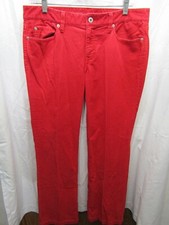 WOMENS LOFT ORIGINAL BOOT CORDUROY RED PANTS SIZE 8 INSEAM 30" WAIST FLAT 17"