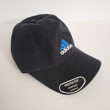 Adidas Aeroready Black Baseball Cap Hat Youth Fit Adjustable