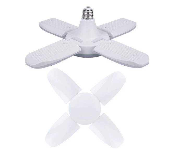LED Bulb Garage Light Cold White Folding Lamp B22/E27 48W/60W Fan Blade Bulbs - image 3 of 4