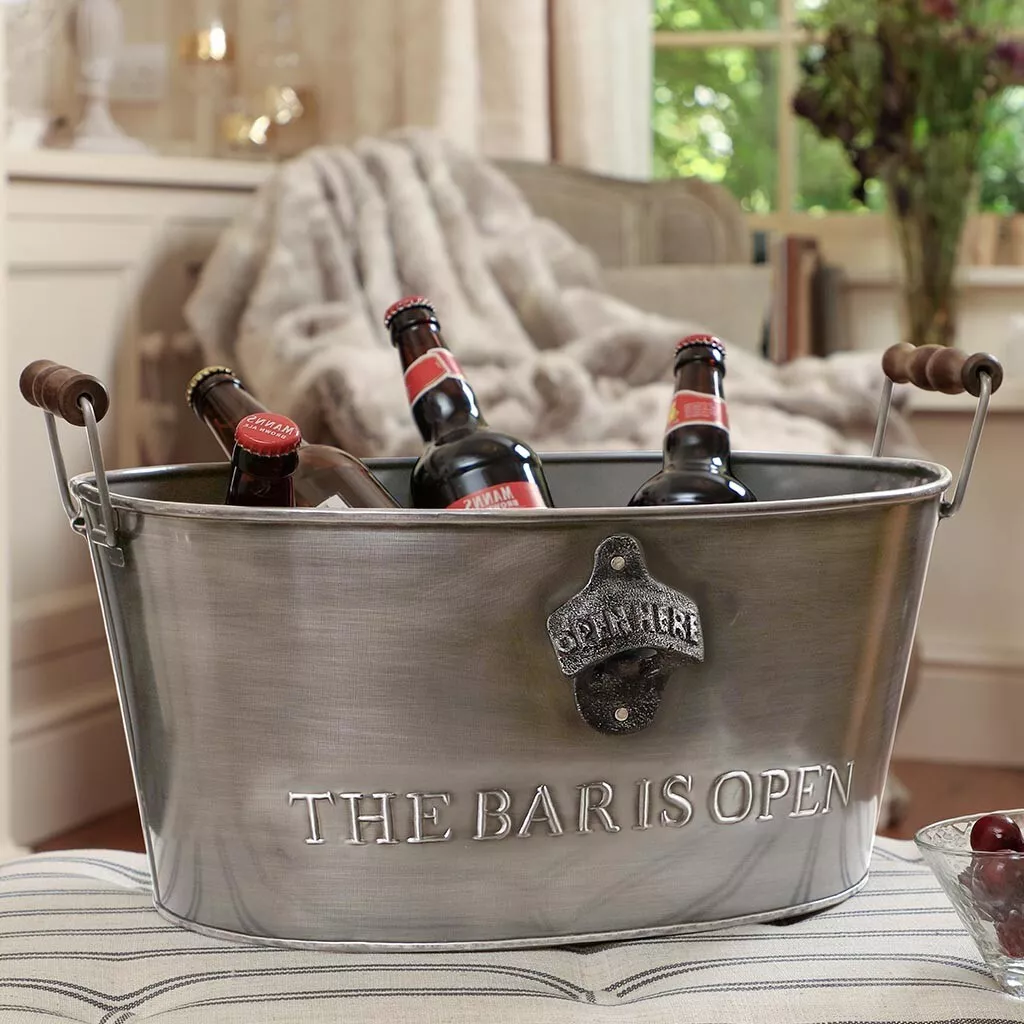 Large Metal Beer Ice Bucket Wine Champagne Luxury Party Drinks