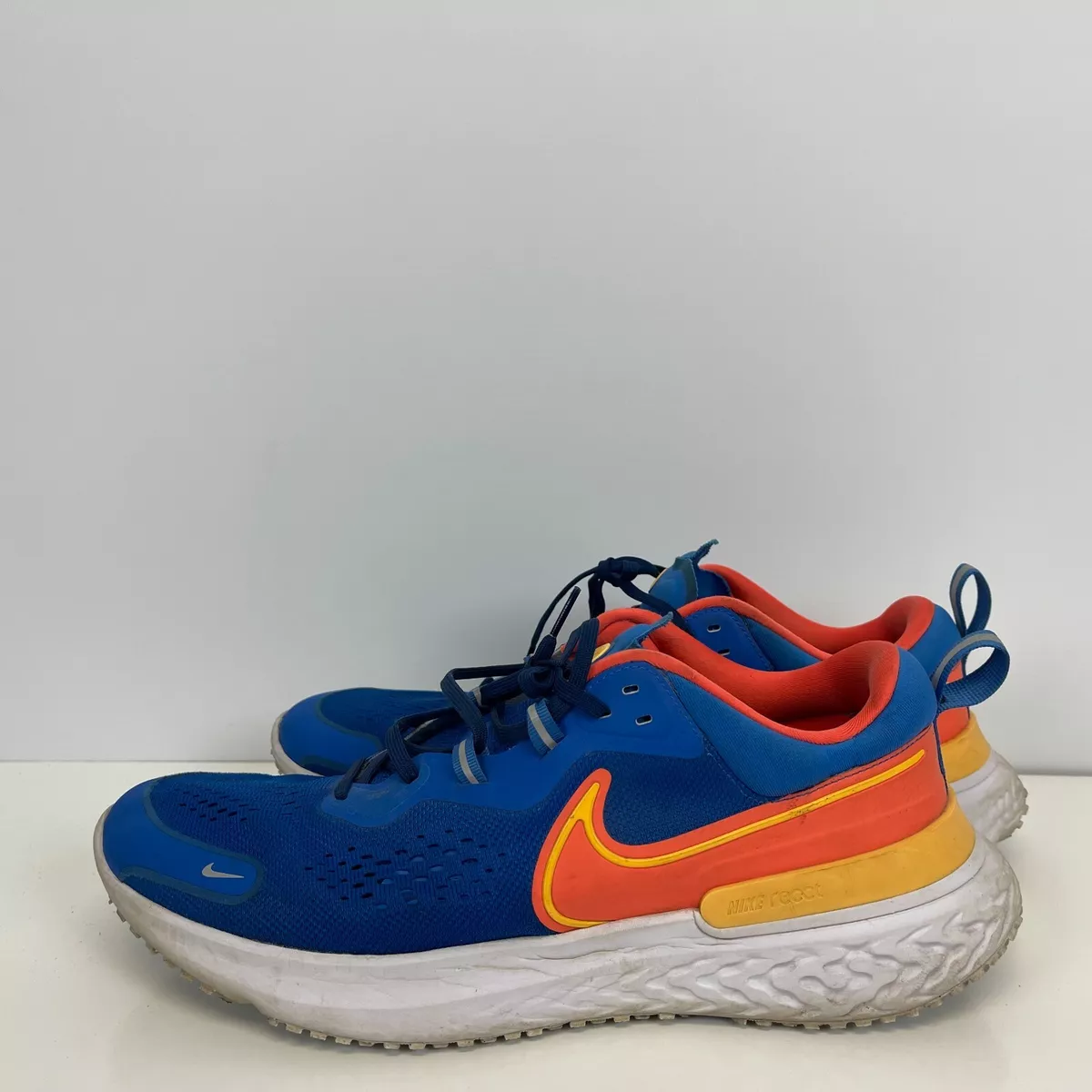 Nike React By You ID Coleman Running Shoes Blue Orange Mens Size