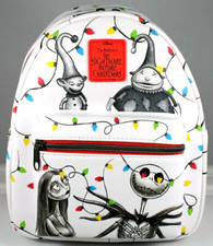 Loungefly Nightmare Before Christmas Mini Backpack Holiday Lights Faux Leather