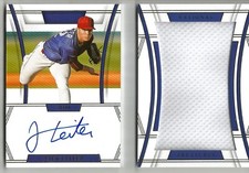 Jack Leiter 2023 Panini National Treasures Autograph Player Worn Jersey Booklet