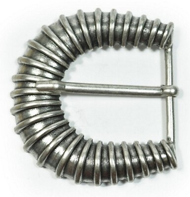 Boucle De Ceinture En Métal Argenté/Noir - Pour Ceinture De 4 Cm (40mm) - Style Ardillon