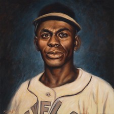 Baseball Print on Canvas, Baseball Art, Satchel Paige, Personalized Gift