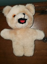 VINTAGE Mini Snuggle Bear Plush Mini 6" Russ Berrie Made Korea Stuffed Softener