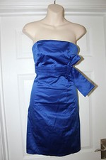 Evening Party Dress Royal Blue West One Size 8 Strapless Cocktail Christmas