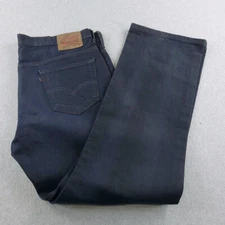 Levis 569 Jeans Men 38X32 Blue Denim Dark Wash Loose Straight Tag 36X32 Dyed**