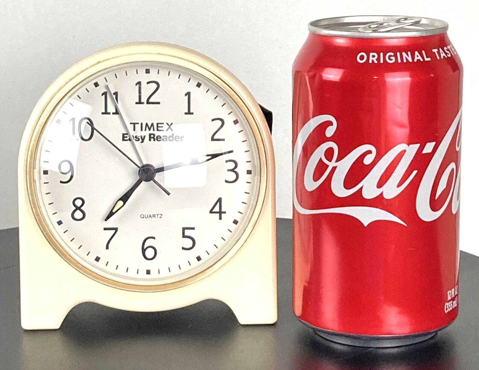 Vtg Timex, Battery Powered, Easy Reader, Luminous Hands Alarm Clock-Working