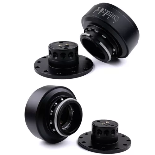 MOMO Black Carbon Fibre Steering Wheel Quick Release Hub Adapter Snap Boss Kit - Bild 9 von 9
